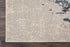 2' X 4' Ivory And Teal Blue Abstract Power Loom Non Skid Area Rug